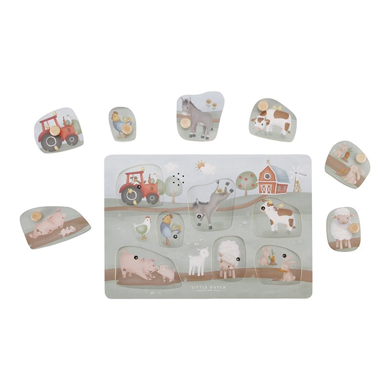Little Dutch - Geluidsgrijpende puzzel "Little Farm"