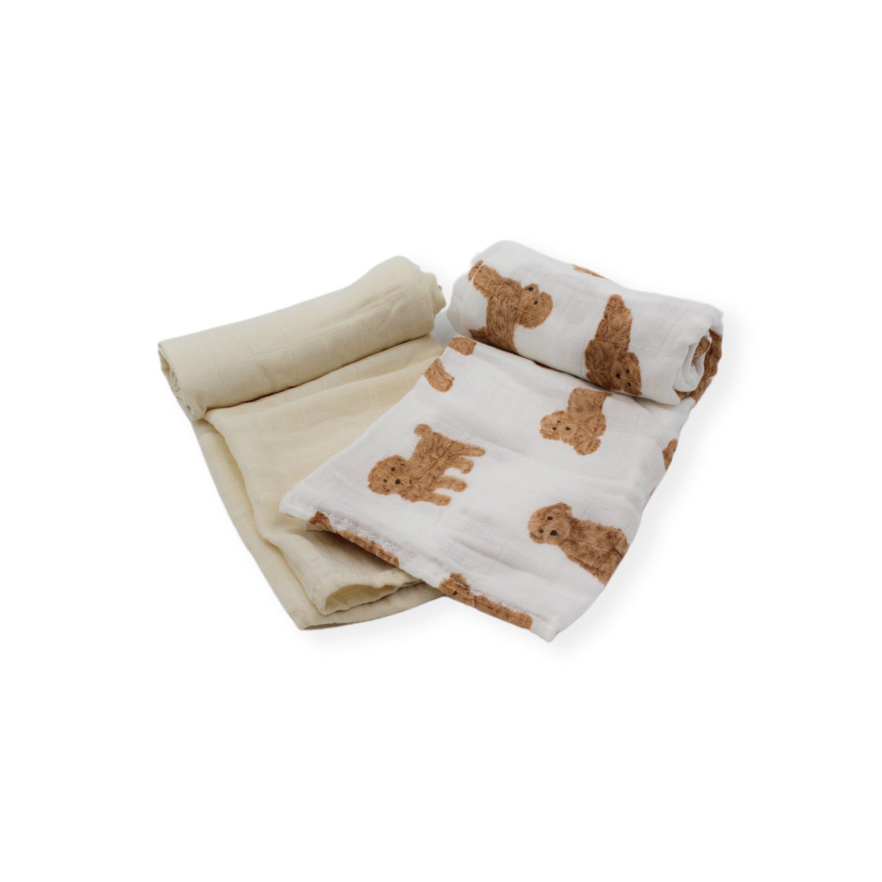 Dwergding mousseline doekjes set van 2 60x60 cm