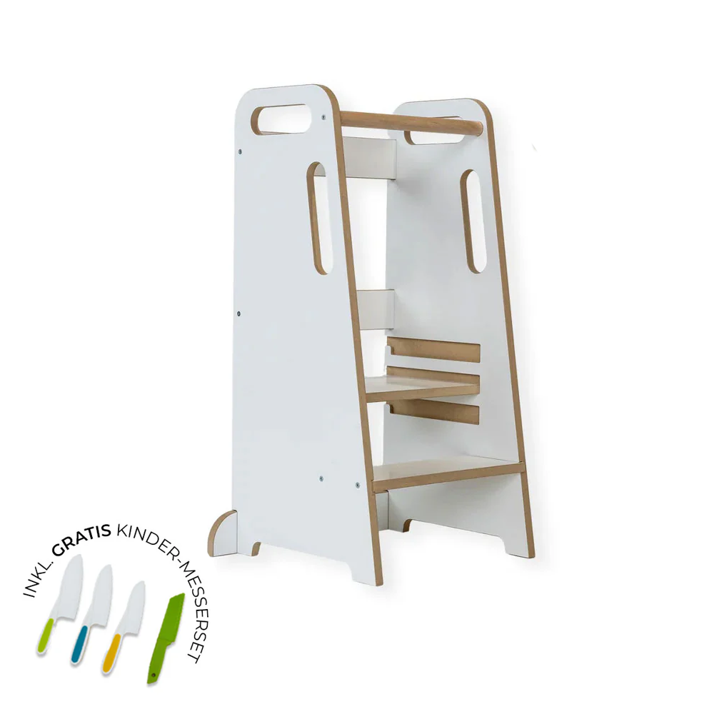 Zwergensache leertoren gemaakt van massief hout