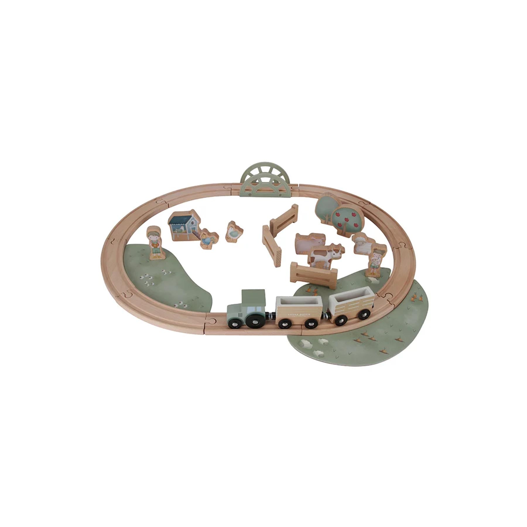 Little Dutch houten trein "Kleine Boerderij"