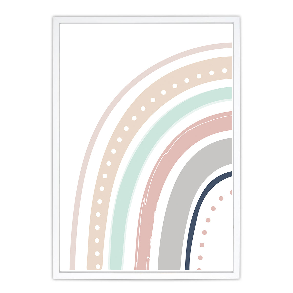 Zwergensache poster pastel regenboog