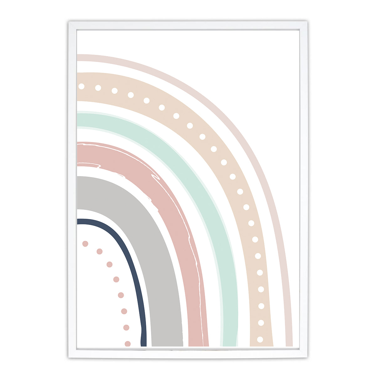 Zwergensache poster pastel regenboog