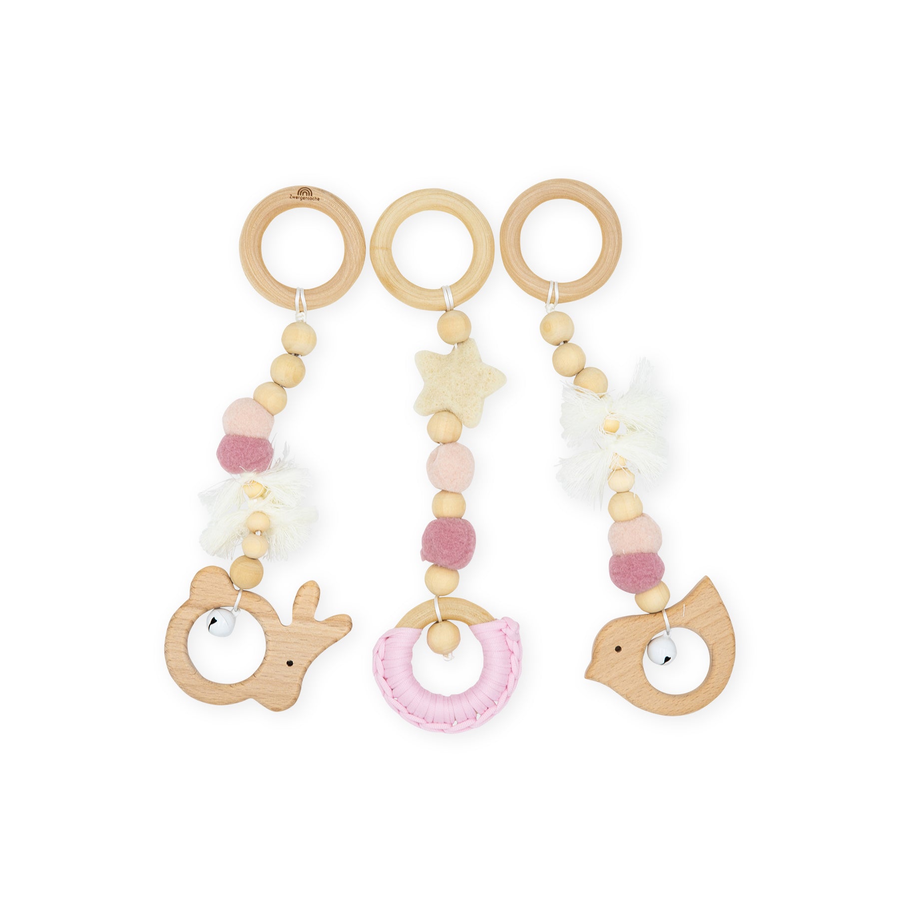 Zwergensache strik hanger ster roze