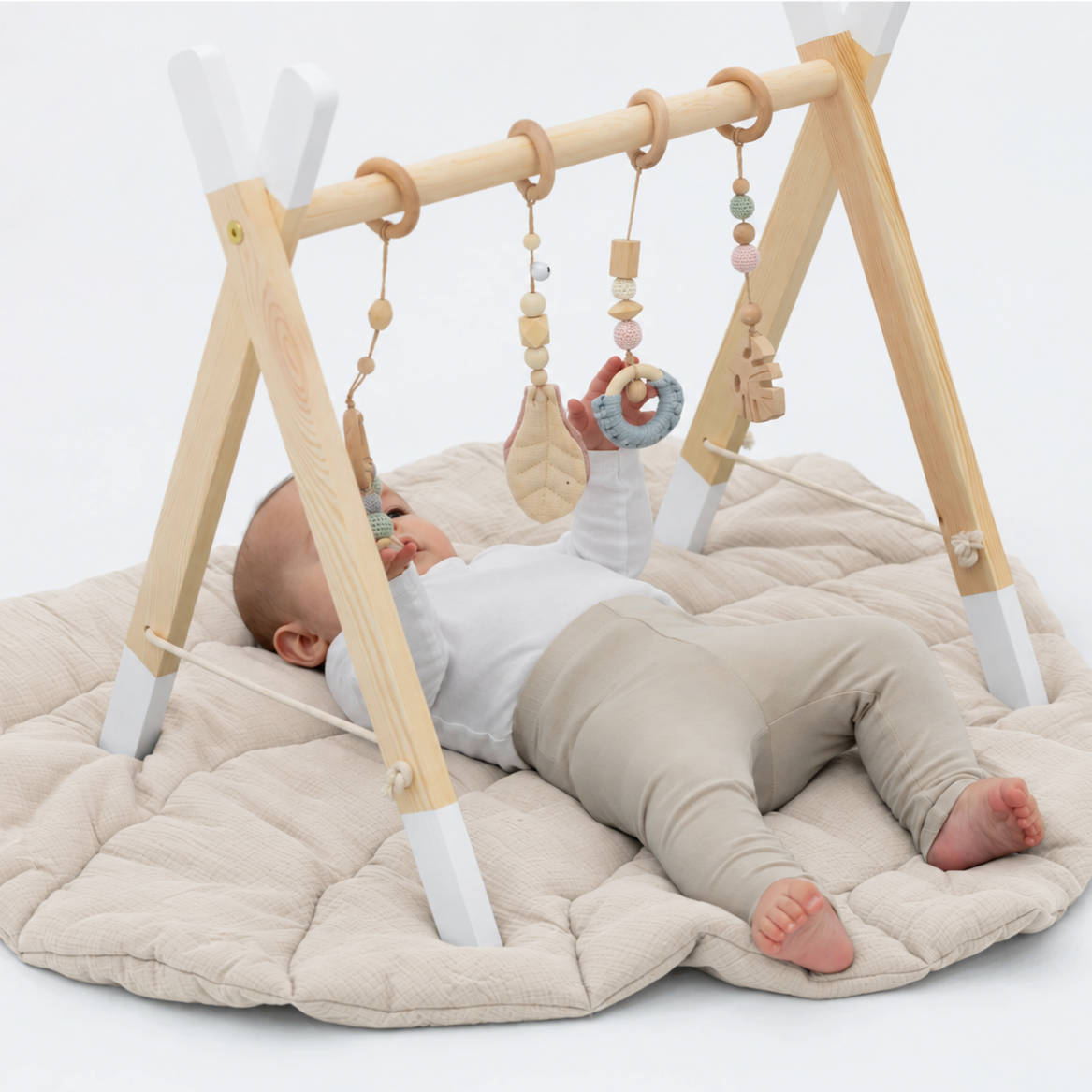 Zwergensache Spieldecke Blatt - Beige