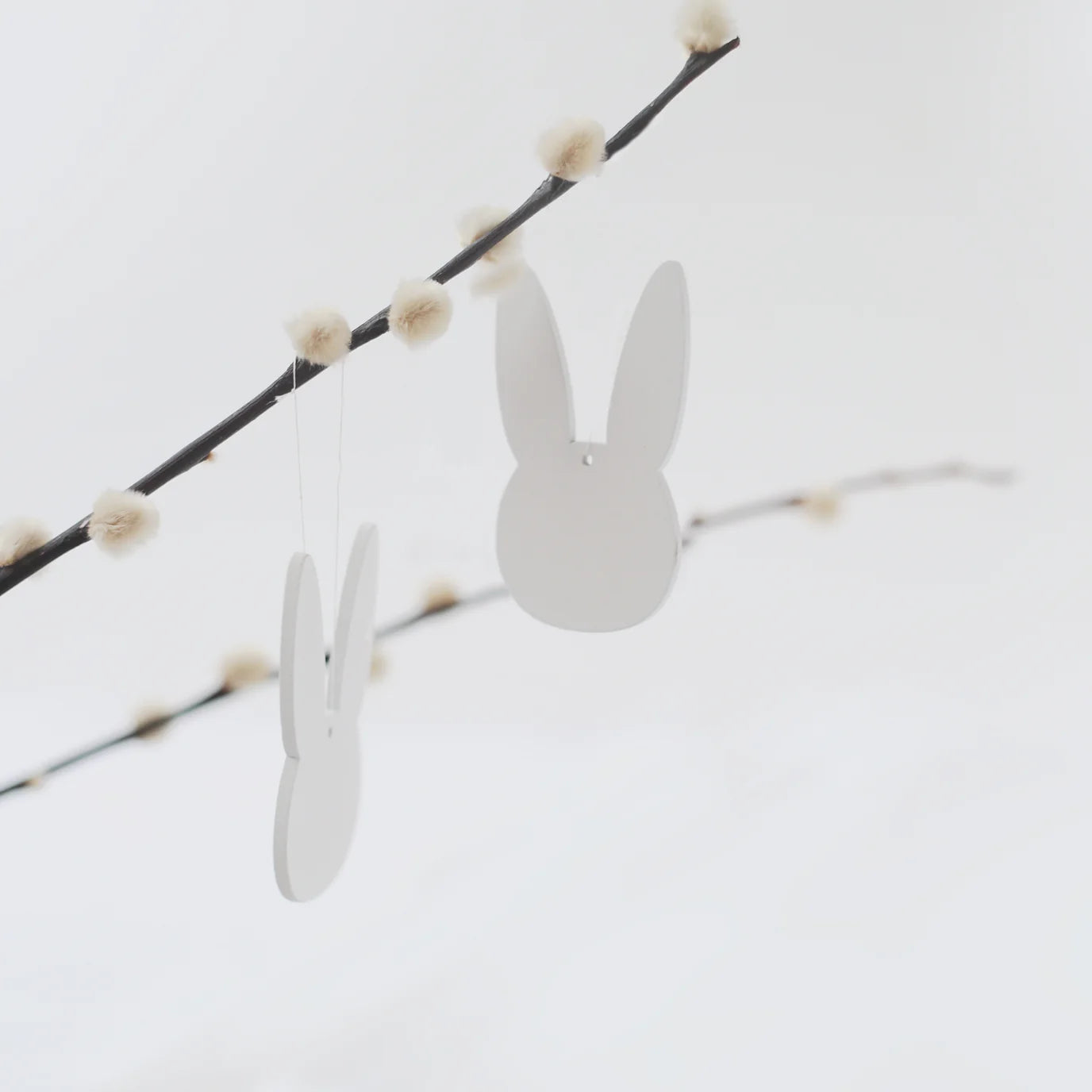Eulenschnitt Holzanhänger Hase 8er Set