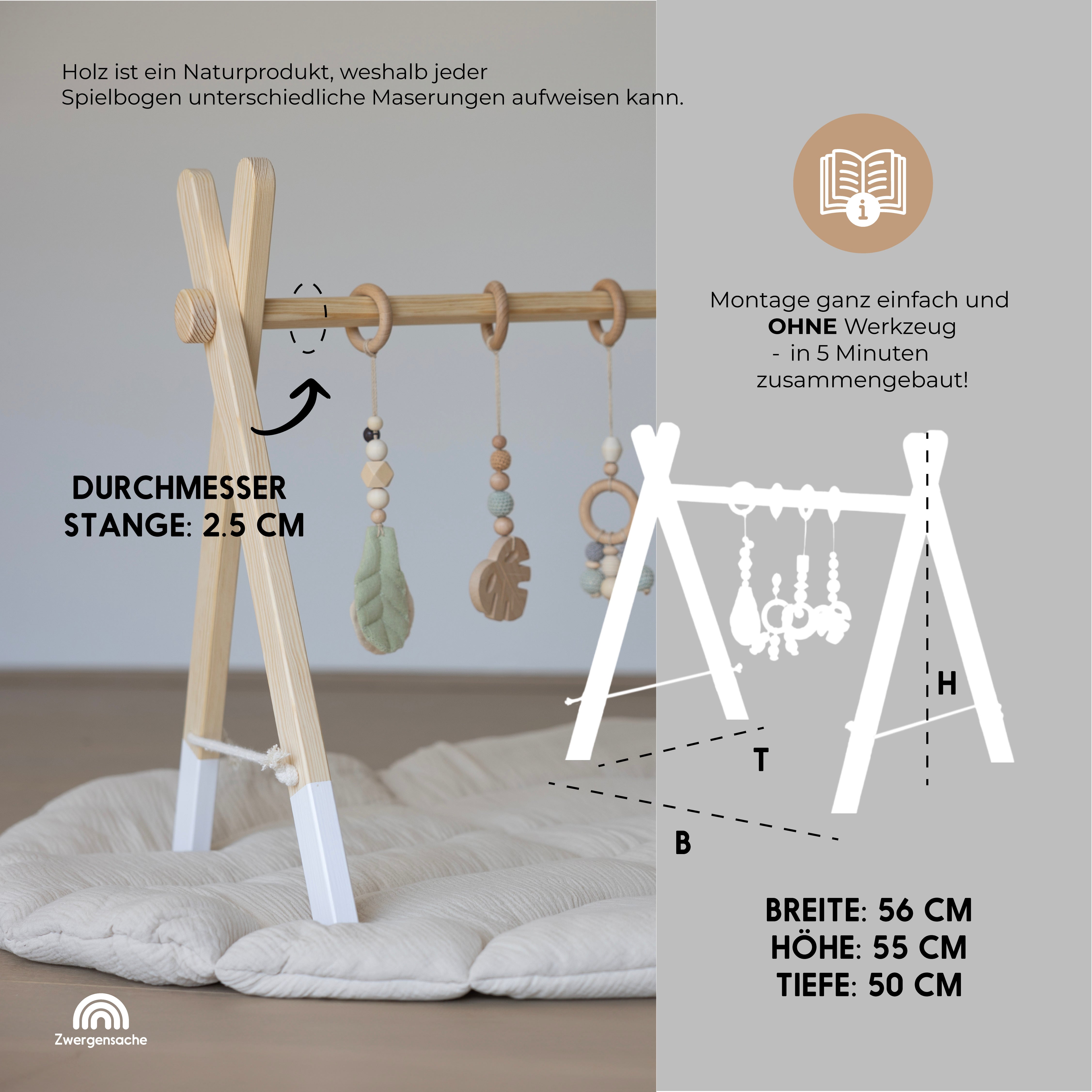 Houten speelboog / zonder aanhanger