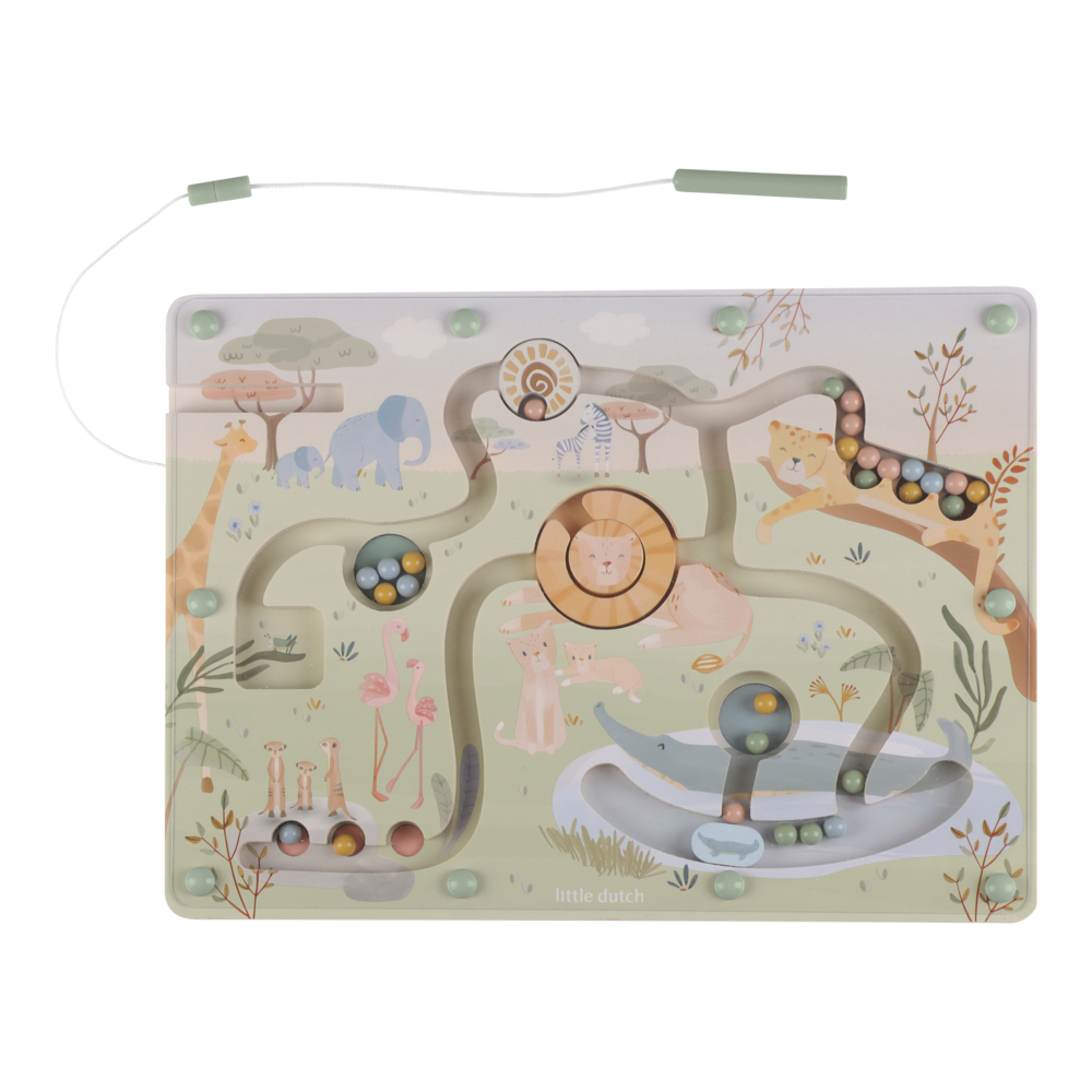 Little Dutch Magnetisches Labyrinth "Safari Friends"