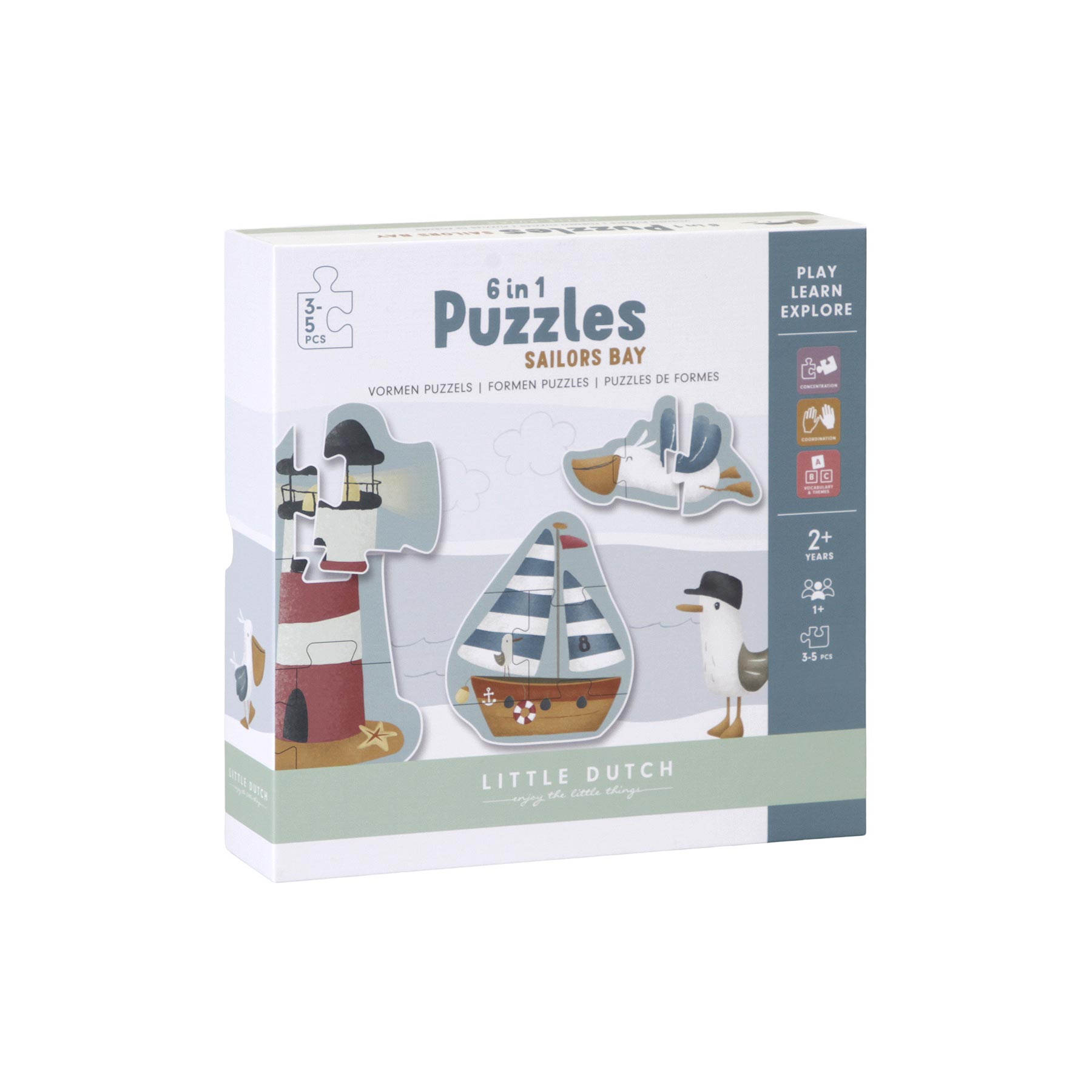 Little Dutch 6-in-1 Puzzle Sailors Bay