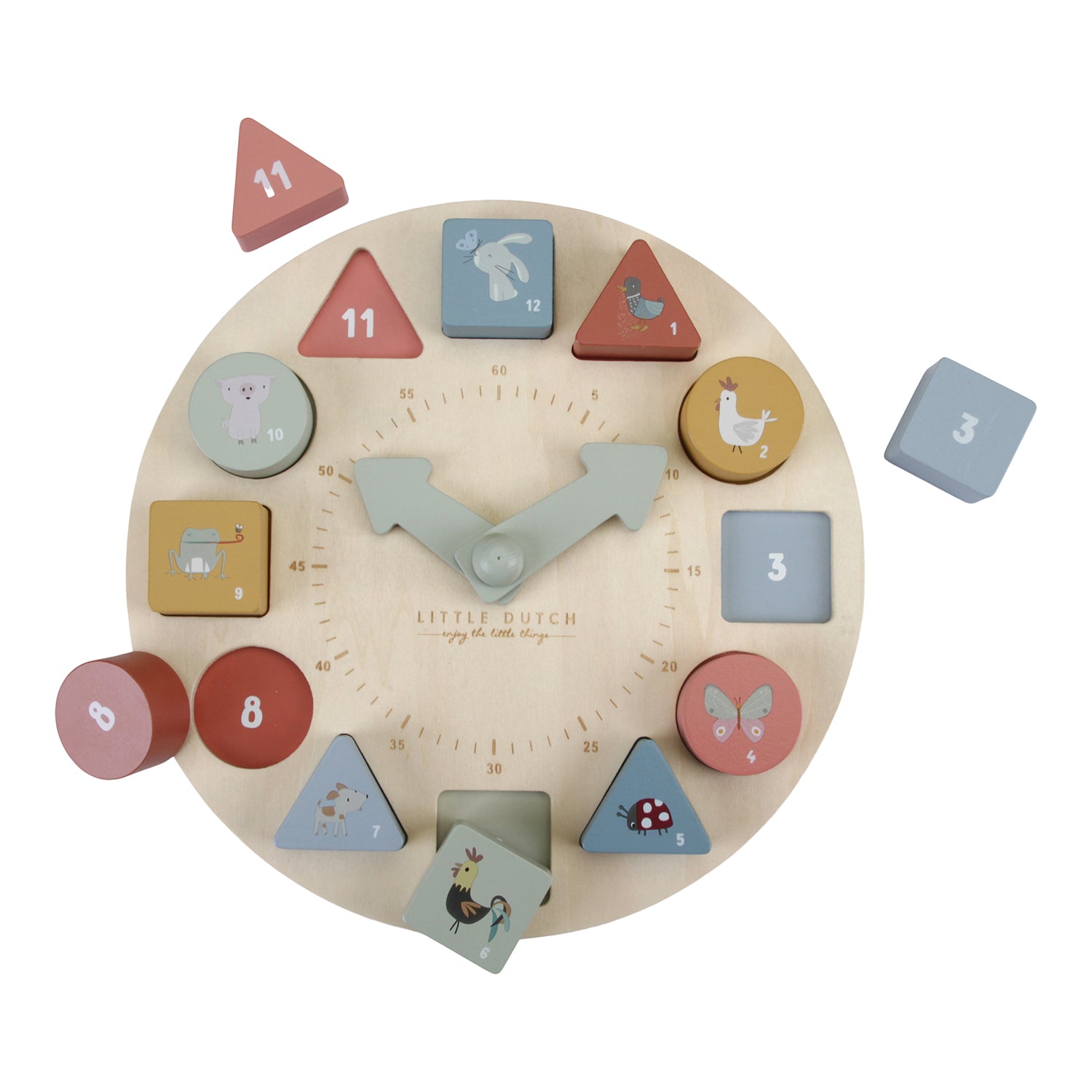 Little Dutch Uhr Puzzle "Blau"