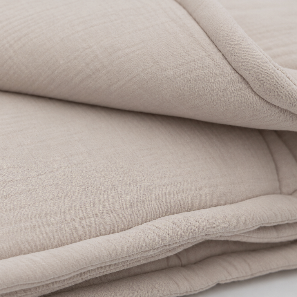 Zwergensache Krabbeldecke "110x110 cm" - Beige