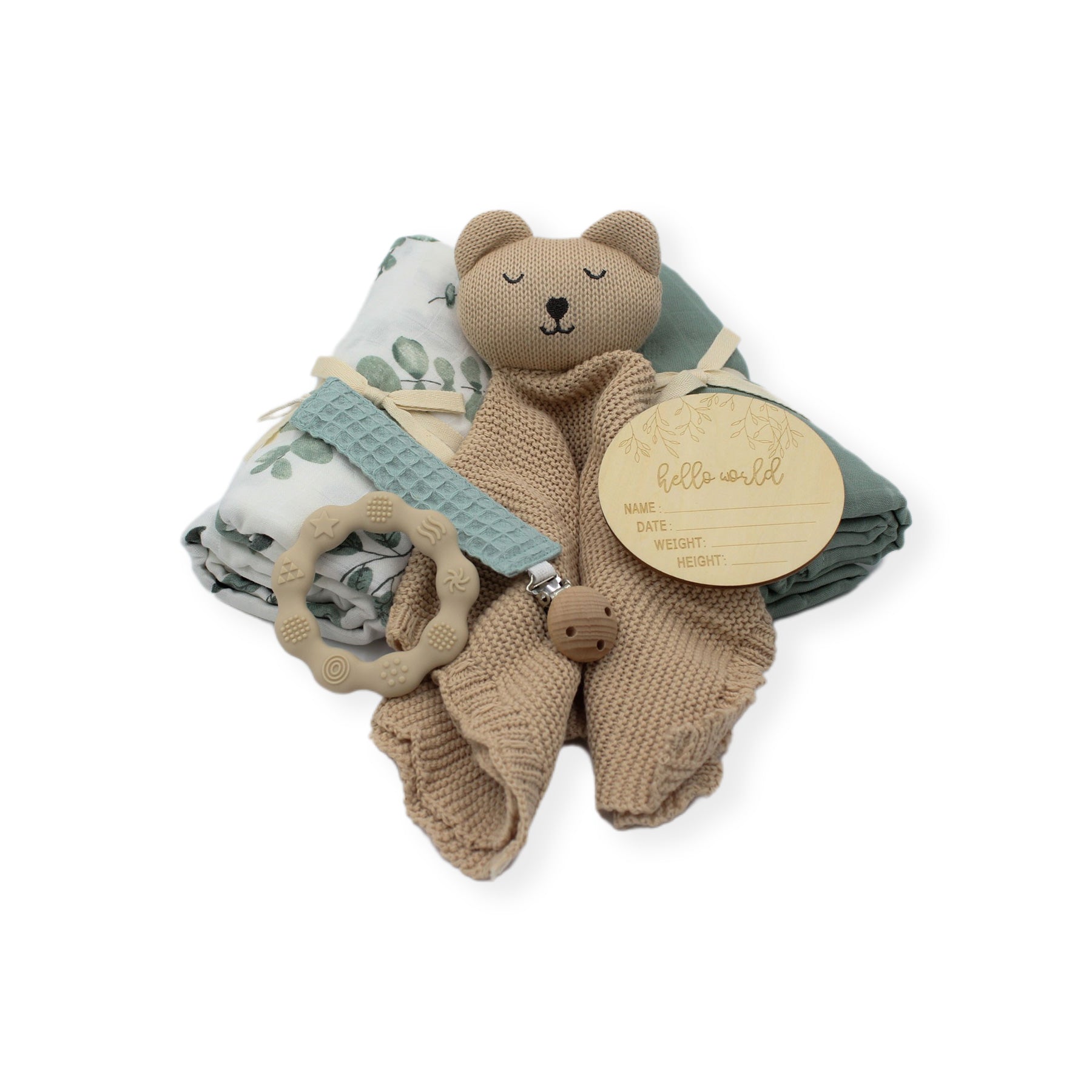 Zwergensache cadeauset groot “Eucalyptus beige”