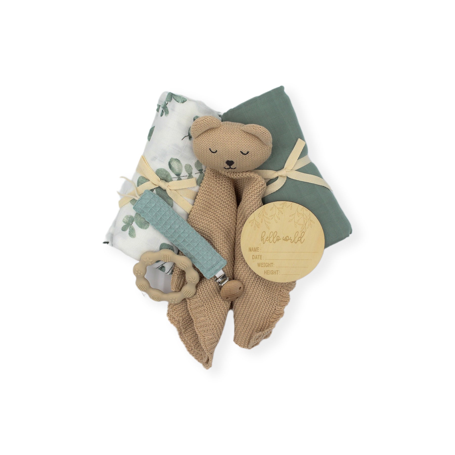 Zwergensache cadeauset groot “Eucalyptus beige”