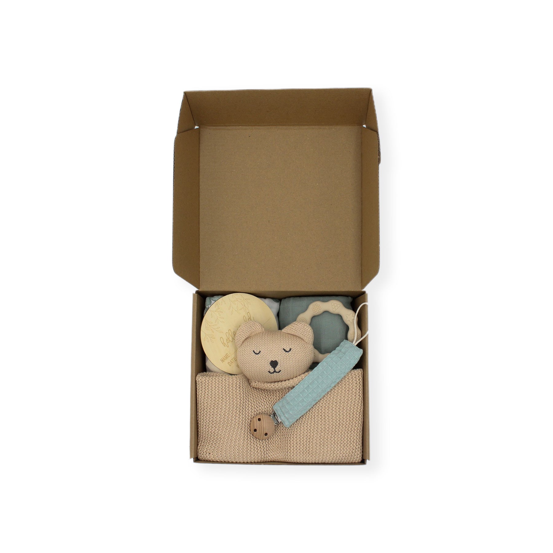 Zwergensache cadeauset groot “Eucalyptus beige”