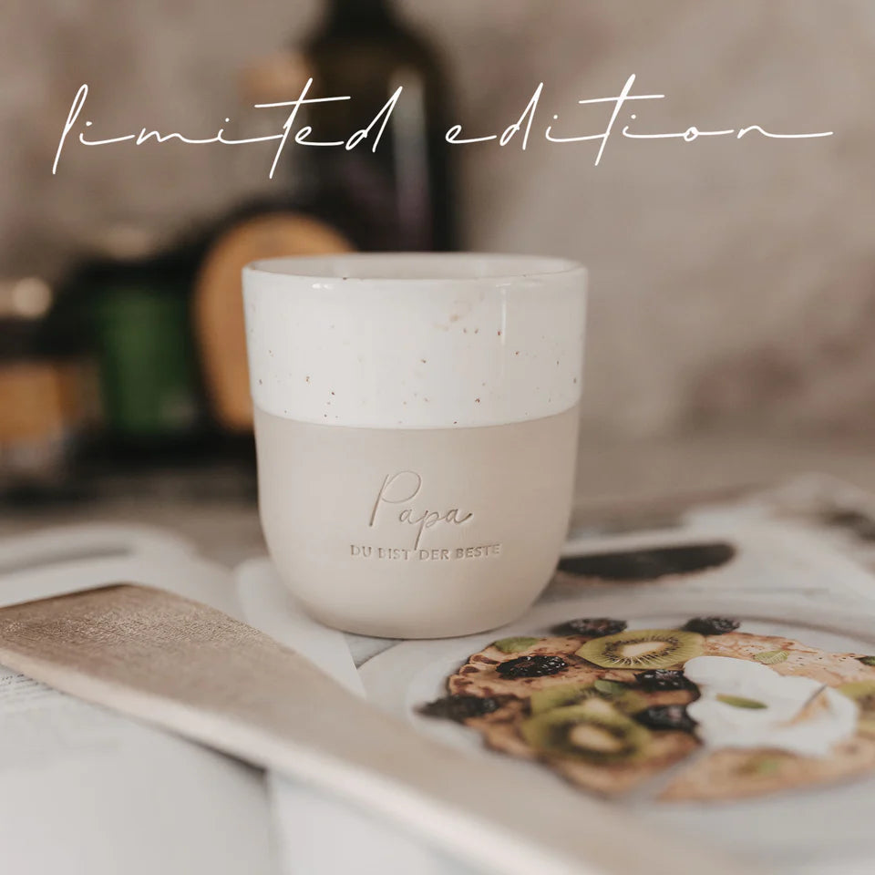 Eulenschnitt Becher "Papa Du bist der Beste"
