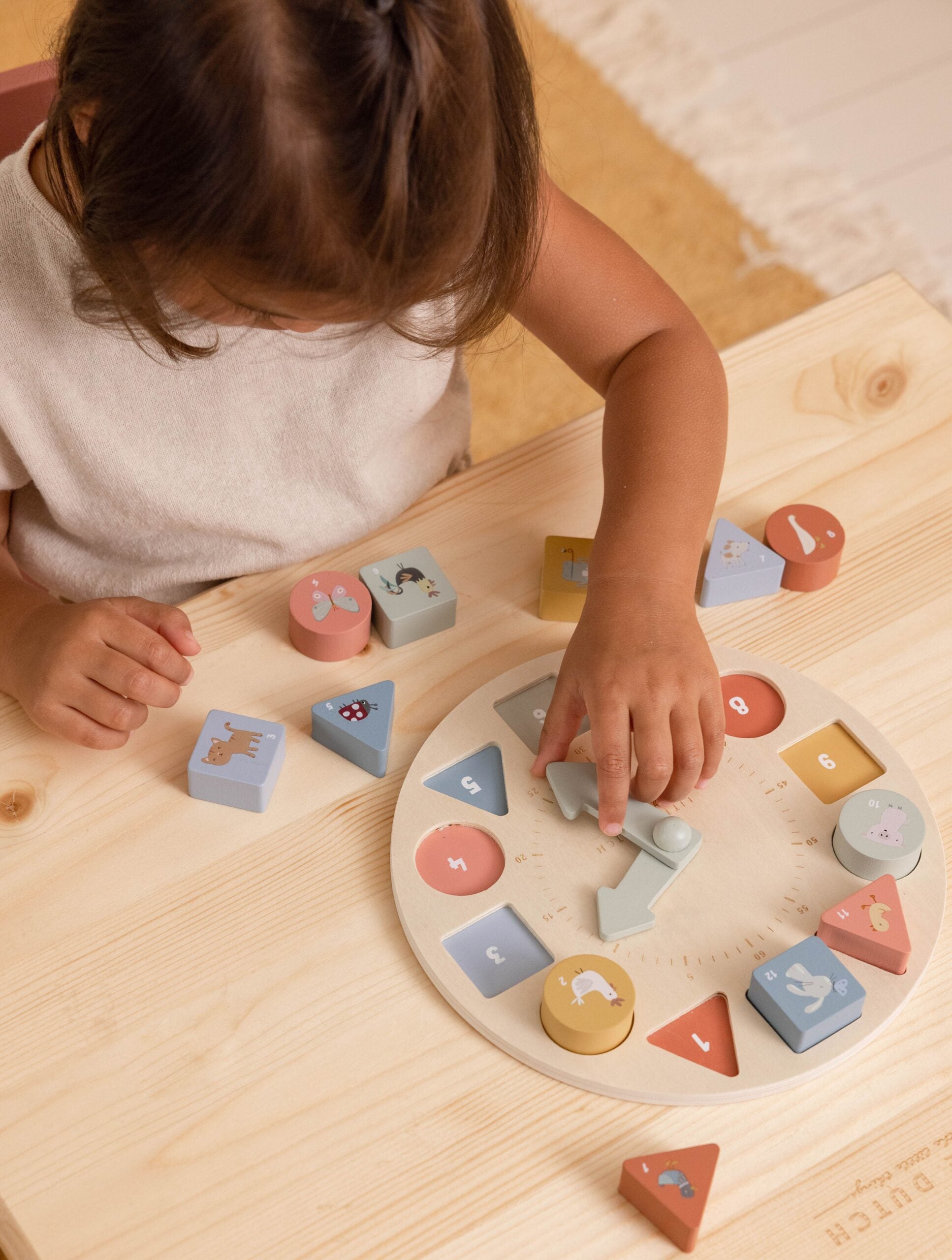 Little Dutch Uhr Puzzle "Blau"