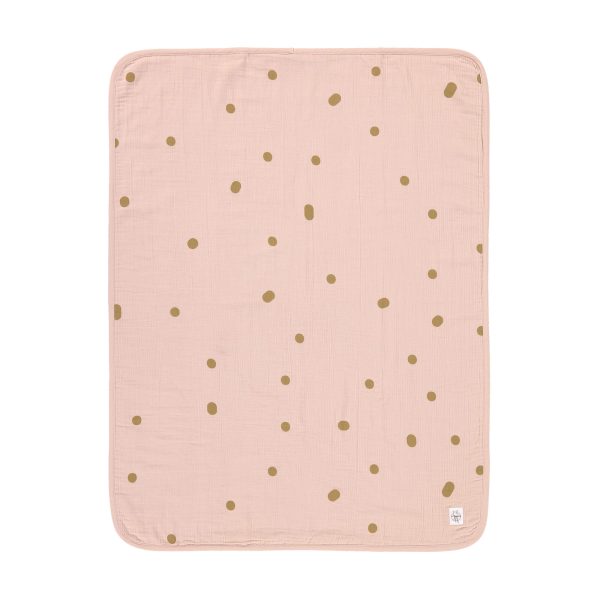 Musselin Decke Dots powder Pink